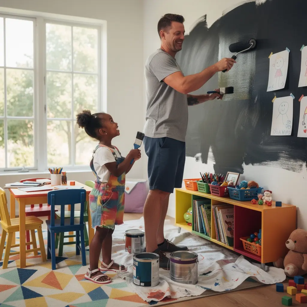 Современный интерьер гостиной с уютной мебелью и яркими акцентами